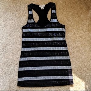Arden B black Sequine Tank Top